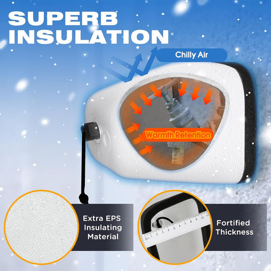 Outdoor Faucet Covers 4 Pack, Foam Insulated Freeze Protector | Reusable Faucet Insulation Covers Protect Outdoor Spigots from Winter Freezing, Cold Weather and Pipe Freeze Damage