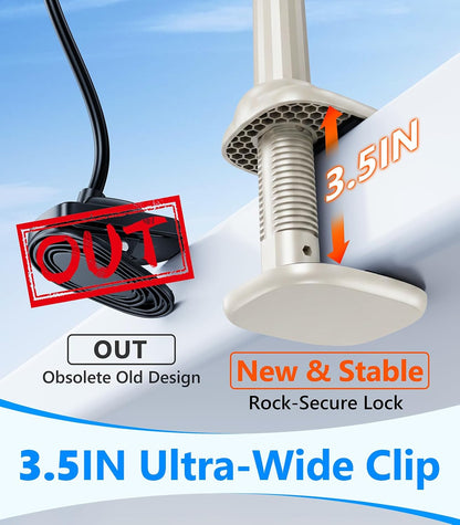 Adjustable Arm Clip on Fan for Desk,3 Speed Ultra Flexible Adjustable Design Clip Fan with 3.5”Wide Clamp,3000mAh Battery Operated Quiet Personal Cooling for Office Bedroom Gaming Dorm （Brown）