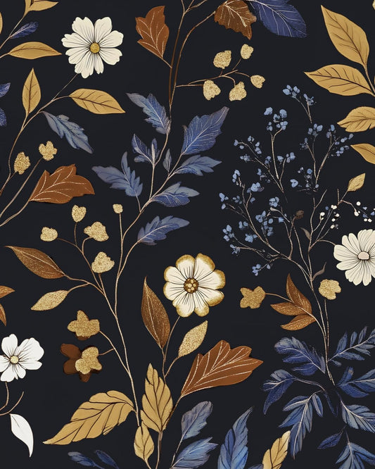 BOKEBEVE Extra Long Vintage Mushroom Wallpaper Peel and Stick Butterfly Wallpapers Renter Friendly Wall Paper for Closet Accent Wall Pantry Home Decoration Removable Black 17.5 x 393.5In