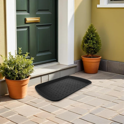 Boot Tray for Entryway - Waterproof Shoe Mat with Raised Edge - 20.5"x15" Heavy Duty Multi-Purpose Utility Tray for Floor Protection Indoor and Outdoor Garden Pets
