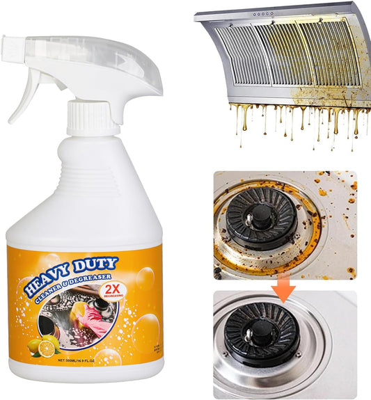 16.9 Fl Oz Clean Up Kitchen Oil Stains Spray, Kitchen Heavy Duty Cleaner Spray,All-Purpose Oil Stain Remover and Degreaser Spray, Multipurpose Foam Cleaner Spray, Kitchens Grease Cleaner
