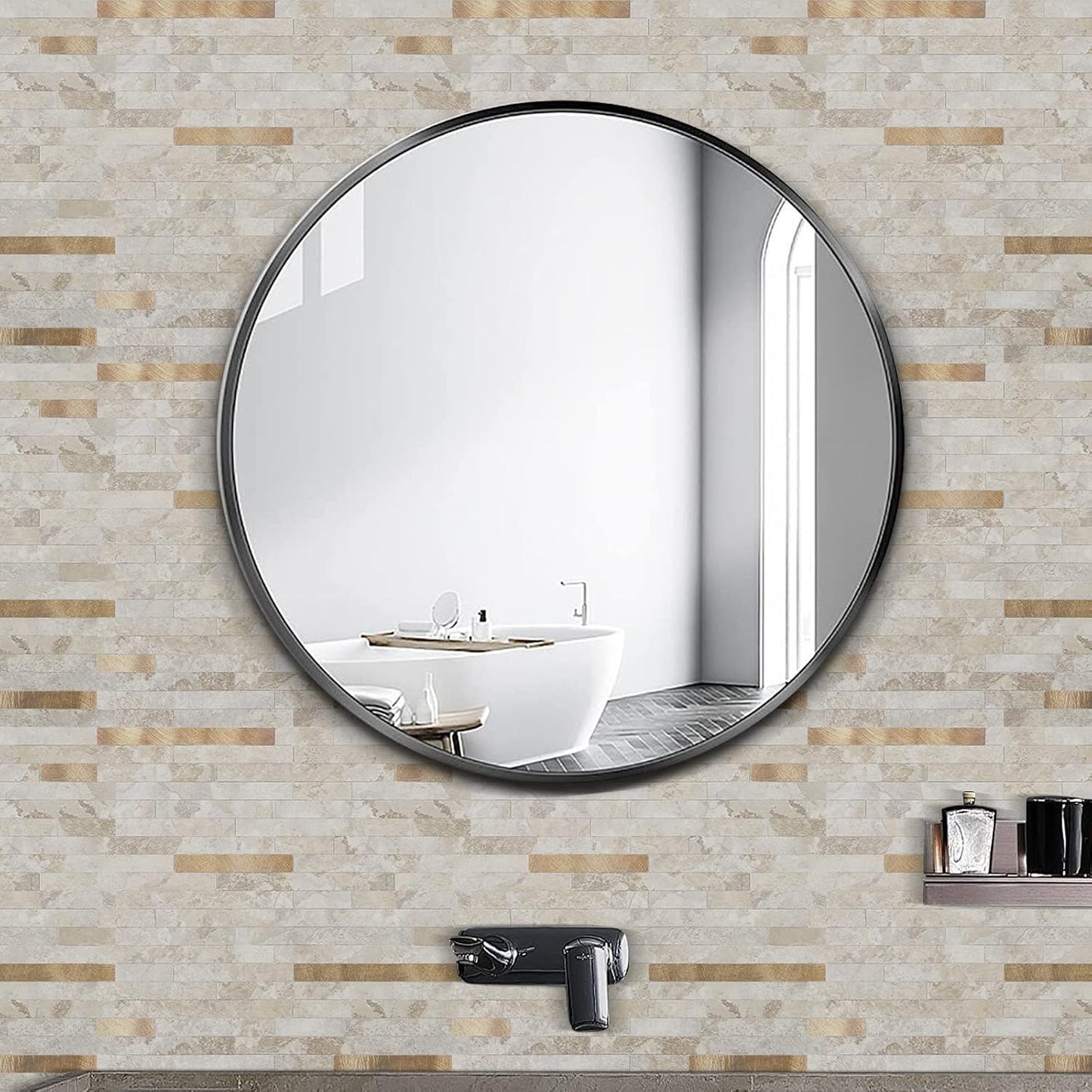 Midcard 20 Sheet Peel and Stick Backsplash, White Marble PVC Wall Tile for Kitchen Backsplash