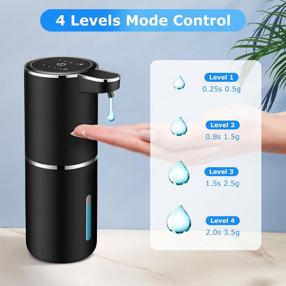 2 Pack Automatic Soap Dispensers,12.8oz/380ml USB Touchless Automatic Foaming Soap Dispenser,Rechargeabled Wall Mounted Smart Soap Dispenser for Bathroom Kitchen Dish Soap