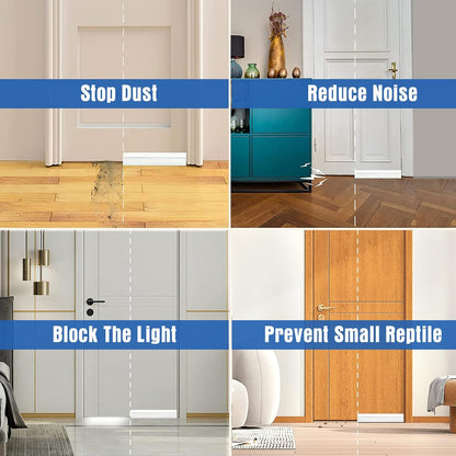 [New Upgrade] Huge Gap Door Draft Stopper, 3.4" W Widened Door Sweep Seal Gap Up to 1.8" for Interior & Exterior Doors - Keeping Draft, Noise, Dust and Unwanted Animals Out,3.4" W x 39" L,Brown