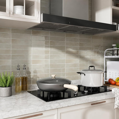 Peel and Stick Backsplash Tiles – Easy DIY Self-Adhesive Subway Wall Tiles, 10 Pack for Kitchen & Bathroom, 11.42'' x 9'' (White Grey)