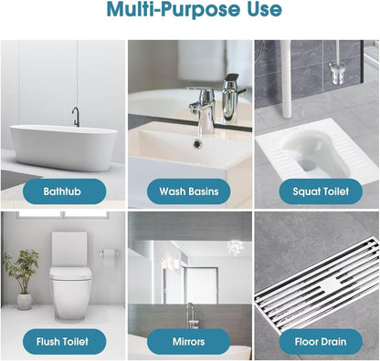 Disposable Toilet Brush with 48 PCS Refills, Disposables Toilets Cleaning System with Handle, Storage Caddy and 48Toilet Bowl Refill Heads for Bathroom Cleaning