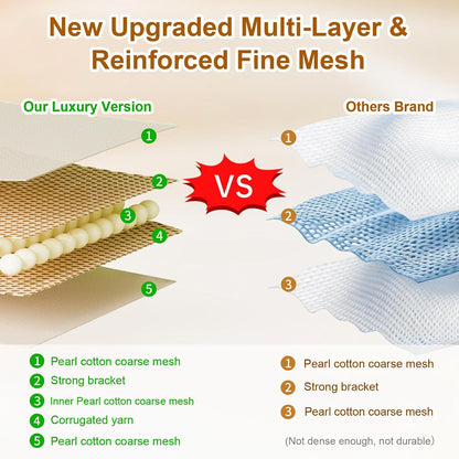 3Pcs Durable Mesh Laundry Bags, Premium Lingerie Bags for Washing Delicates, Underwear, Bra, Shoe, Sock, Laundry Bag Mesh Wash Bags Used in College Dorm, Laundry Room (12 * 16 Inches)