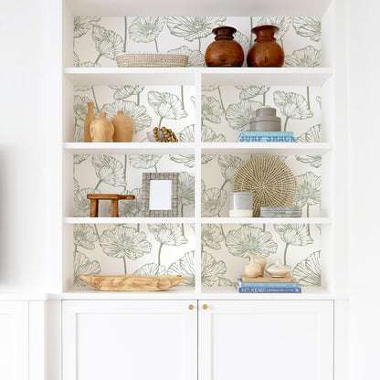 Orainege Modern Peel and Stick Wallpaper 17.3inx118.1in Beige and White Floral Wallpaper Boho Contact Paper Removable Decorative Wall Paper for Bedroom Bathroom Cabinets Decor Vinyl