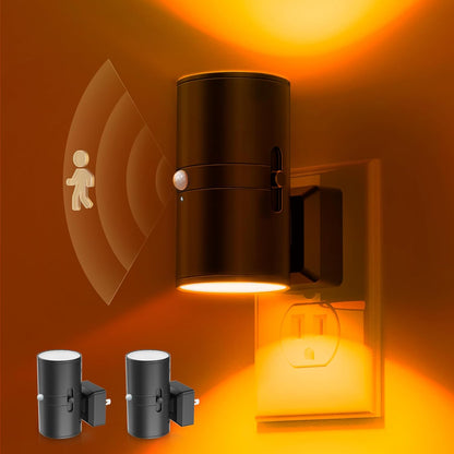 L LOHAS LED Motion Sensor Night Light, Dimmable Night Lights Plug into Wall, Plug in Nightlight, Motion Sensor Light Indoor for Bathroom Hallway Bedroom Stairs Kids Elderly [3000K,2 Pack]