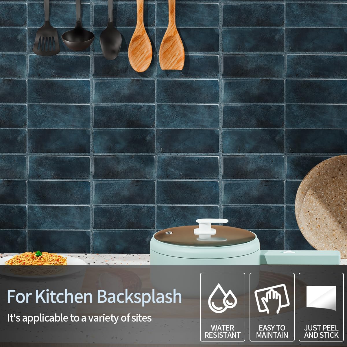Peel and Stick Backsplash 3D Wall Tiles,Self-Adhesive,Oil Proof,Waterproof, Removable Wall Panels for Kitchen & Bathroom,Modern Design, Easy Install (10.7ft，12x9 inch,14 Pack) (Beige)