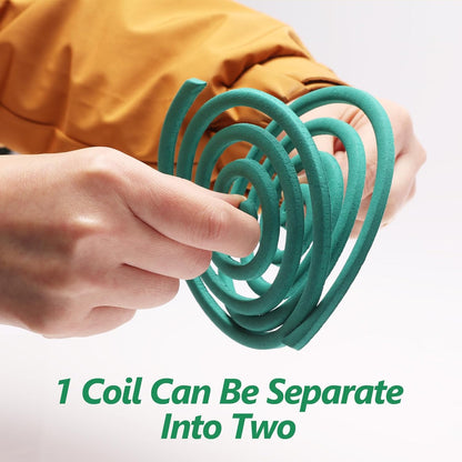 Mosquito Coils Outdoor Patio Fresh Scent,Use Reaches Up to 10 feet, Each Mosquito Coil Burns for 5-7 Hours (Contains 20 coils & 2 Stands)