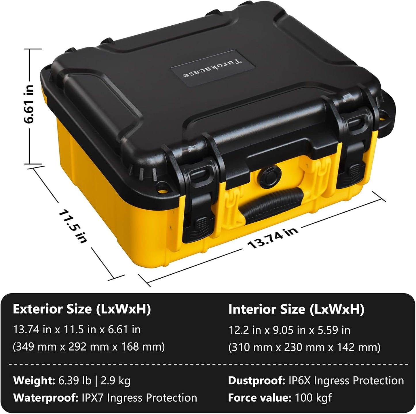 Case for Dewalt Battery – Waterproof Extra Large Hard Storage Box with 8 Adjustable One-Piece Molded Dividers, Heavy Duty Protective Organizer for Dewalt Battery and Charger