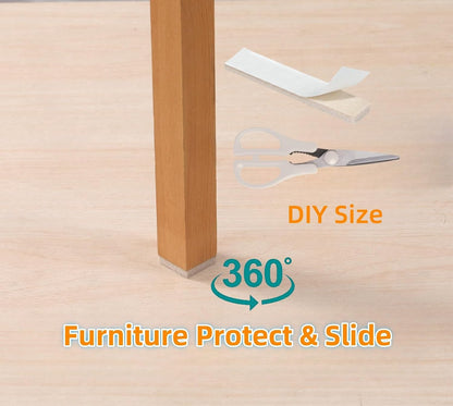 Furnigear Felt Furniture Pads for Hardwood Floors - Self Adhesive Chair Felt Pads, Floor Protector for Furniture Feet, Furniture Sliders Moving Your Furniture Smoothly - Anti Scratch 96 Pcs 3/4" Round
