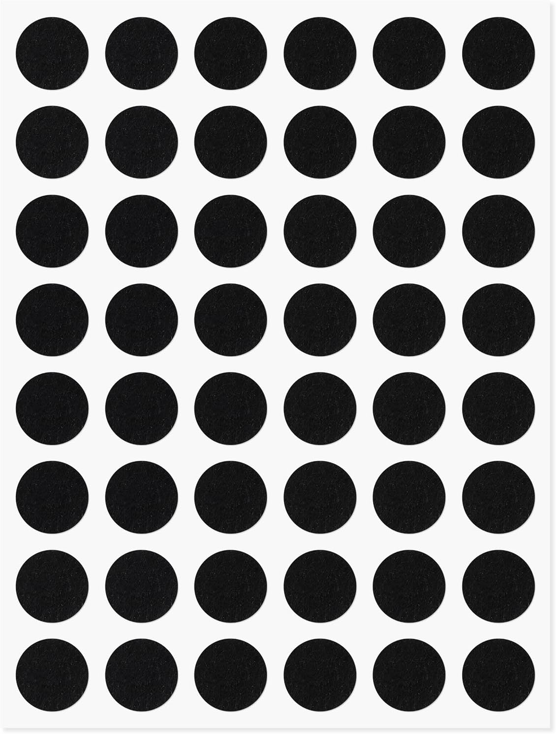 Gosknor 48 Pcs Felt Pads for Cabinet Door, 1/2in Black Round Quite Cabinet Protectors Pads Bumpers Self Adhesive Felt Furniture Feet Pad for Kitchen Furniture Floor Drawers Table Chair Legs