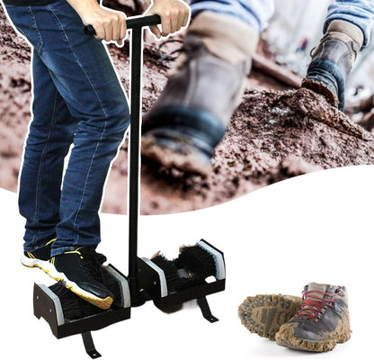 Weatherproof Shoe Scraper with Brushes, Outdoor Doormat for Garden, Patio and Workshop, Heavy Duty Metal Construction, Non-Slip, for Homeowners