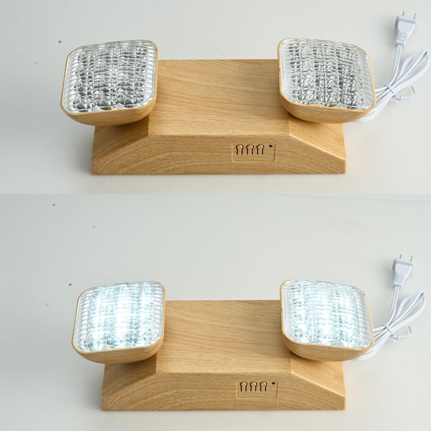 Plug in Emergency Lights for Business Home Power Failure 4Hours 300lm LED Commercial Emergency Light Fixtures with Battery Backup Rechargeable Adjustable Two Heads AC85-277V