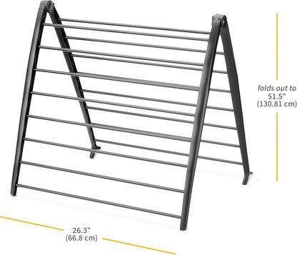 Whitmor Spacemaker Folding Drying Rack, Freestanding Indoor Clothes Dryer, Space Saving Compact Design, 6"L x 26"W x 51.5"H, White