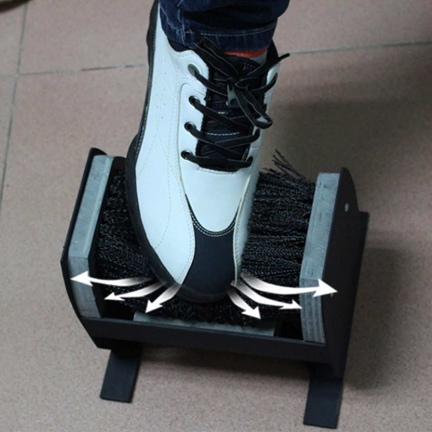 Heavy Duty Door Step Boot Scraper Brush Cleaner Mat, Outdoor Shoe Brush,No Bending,for Removing Mud from Shoes