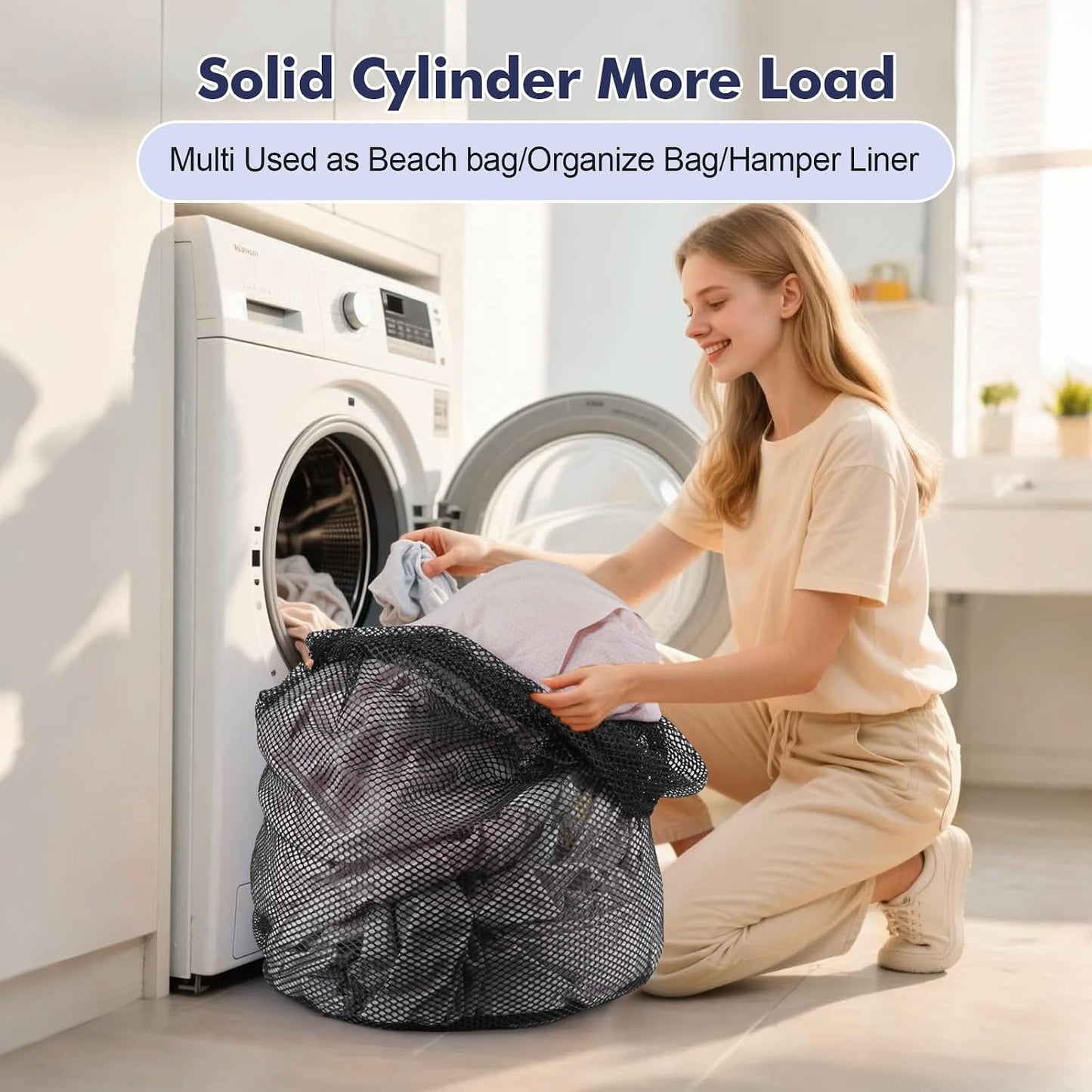3 Pack XXL Mesh Laundry Bags for Delicates, Extra Large Laundry Wash Bags for Clothes,Bed Linen,Toys with Drawstring Closure Sturdy(3 XXLarge 28 x 26 Inches)