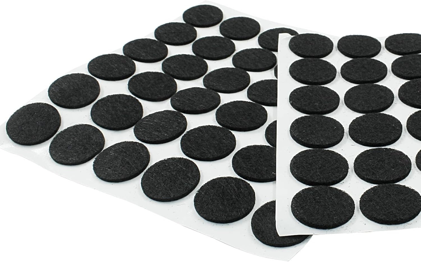Bivethoi 180pcs Self-Stick Round Felt Furniture Pads Self-Adhesive Felt Pad for Chairs & Seat Legs, Easy Slide, Anti Scratch, Noise Stopper, Bumper & Buffer, Floor (0.7"/18 mm, Black, Round)