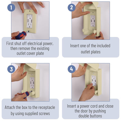 Bates Baby Safety Outlet Cover Box - Plug Covers for Electrical Outlets, Child Proof Outlet Cover, Socket Covers for Outlets