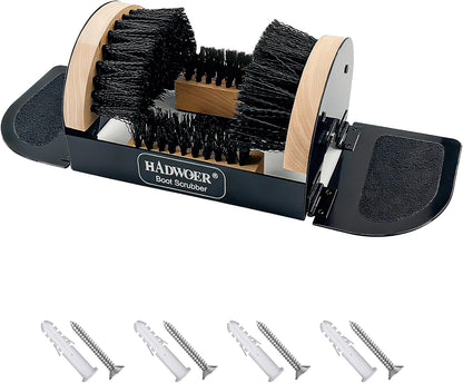 Hadwoer Boot Brush Scraper Outdoor – Heavy Duty Boot Scrubber & Shoe Cleaner Brush for Mud, Dirt & Snow – Durable Outdoor Boot Cleaner