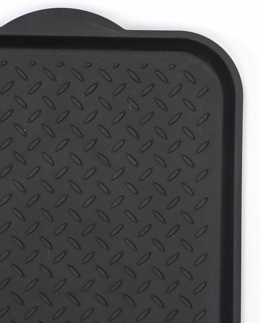 Diamond Boot Tray, 15" x 29", Black，Shoe and Boot Mat for Entryway, Mudroom, Garage, Indoor Floor Protection