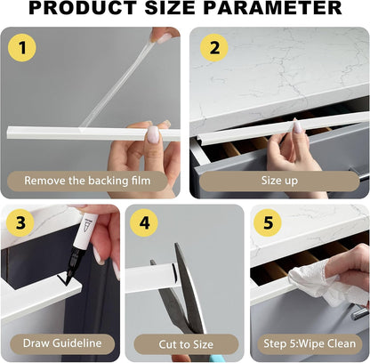 Cabinet Protectors for Kitchen Cabinets, Cabinet Door Protector Trash Drawer Protector Edge Guard, Plastic Slip on Protectors for Cabinets– 3/4" Thick, 18" Length