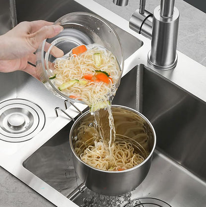 Stainless Steel Round Drain Basket, 5.8 Inch x 3 Inch Stainless Steel Kitchen Sink Strainer for Drain Water (2)