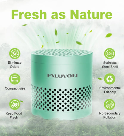 Refrigerator Deodorizer, Fridge Odor Eliminator Lasts for 10 Years, Household Essentials Fridge Smell Eliminator, More Effective Than Baking Soda and Bamboo Charcoal Air Purifying Bag, Black