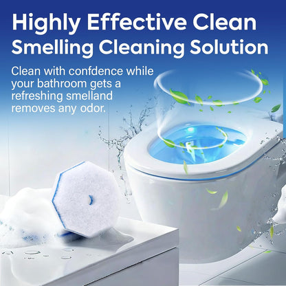 50 Pcs Disposable Toilet Cleaner Refill Pads, Universal Toilet Bowl Brush Replacement Heads, Durable Deep Cleaning Refills, Fresh Scent Bathroom Cleaning Supplies