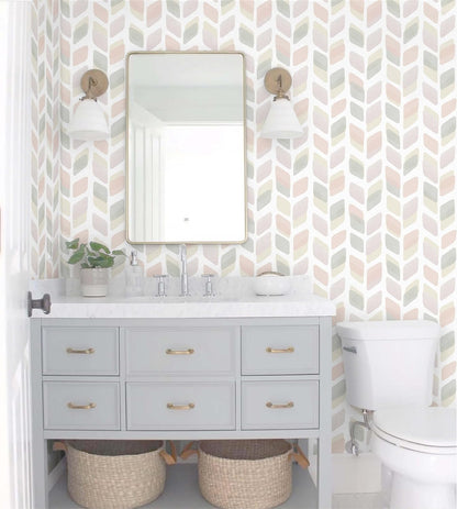 Boho Wallpaper Neutral Peel and Stick Wallpaper 78.7"x17.3" Geometric Wall Paper Beige and White Contact Paper Textured Removable Vinyl Waterproof for Bedroom Farmhouse Kitchen Bathroom