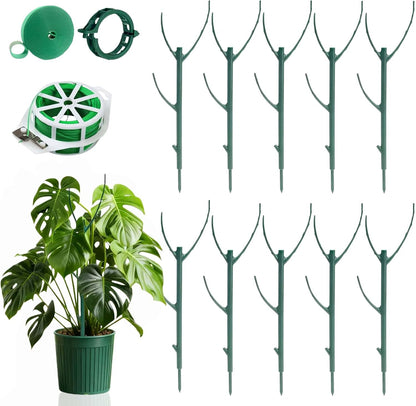 5 Pack Stackable Monstera Plant Support, Garden Plant Support Stakes for Indoor Outdoor Plants, Climbing Plant Support Structures Plant Holder Stick Moss Pole for Support Tall Potted Plants