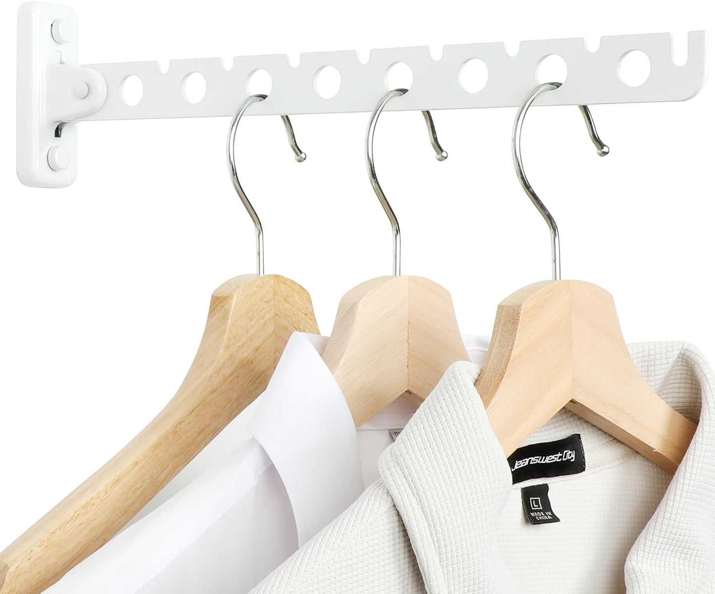 Alise Clothes Drying Racks Wall Mounted Coat Hangers,Black,2 Pcs | Foldable Hangers Clothes Hook Closet Storage Organizer,Swivel Space Saving Clothes Hanger Rack for Bedroom Bathroom Laundry