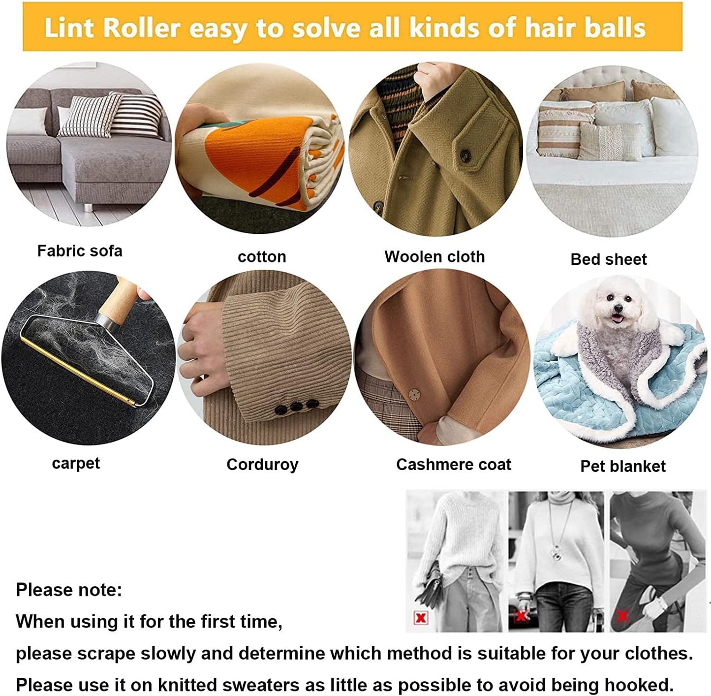 Lint Remover,2 Pack Pet Hair Remover,Reusable Clothes Carpet Couch Furniture Fabric Shaver Lint Brush Carpet Scraper