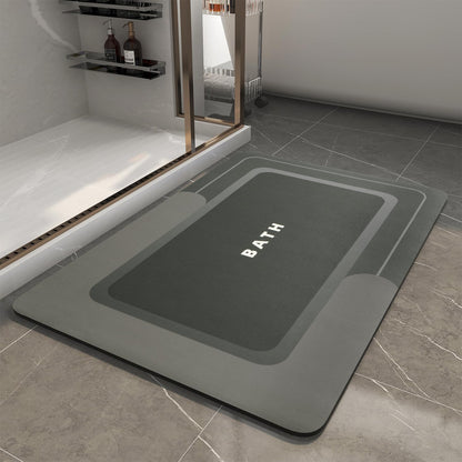 MontVoo-Bath Mat-Bathroom Mat Rug Non Slip Super Absorbent Stain Resistant Quick Dry Thin Bath Rug-Bath Mats for Bathroom Floor Bathtub Vanity-Bathmat Bath Rug Easy Care-17"x27" Grey