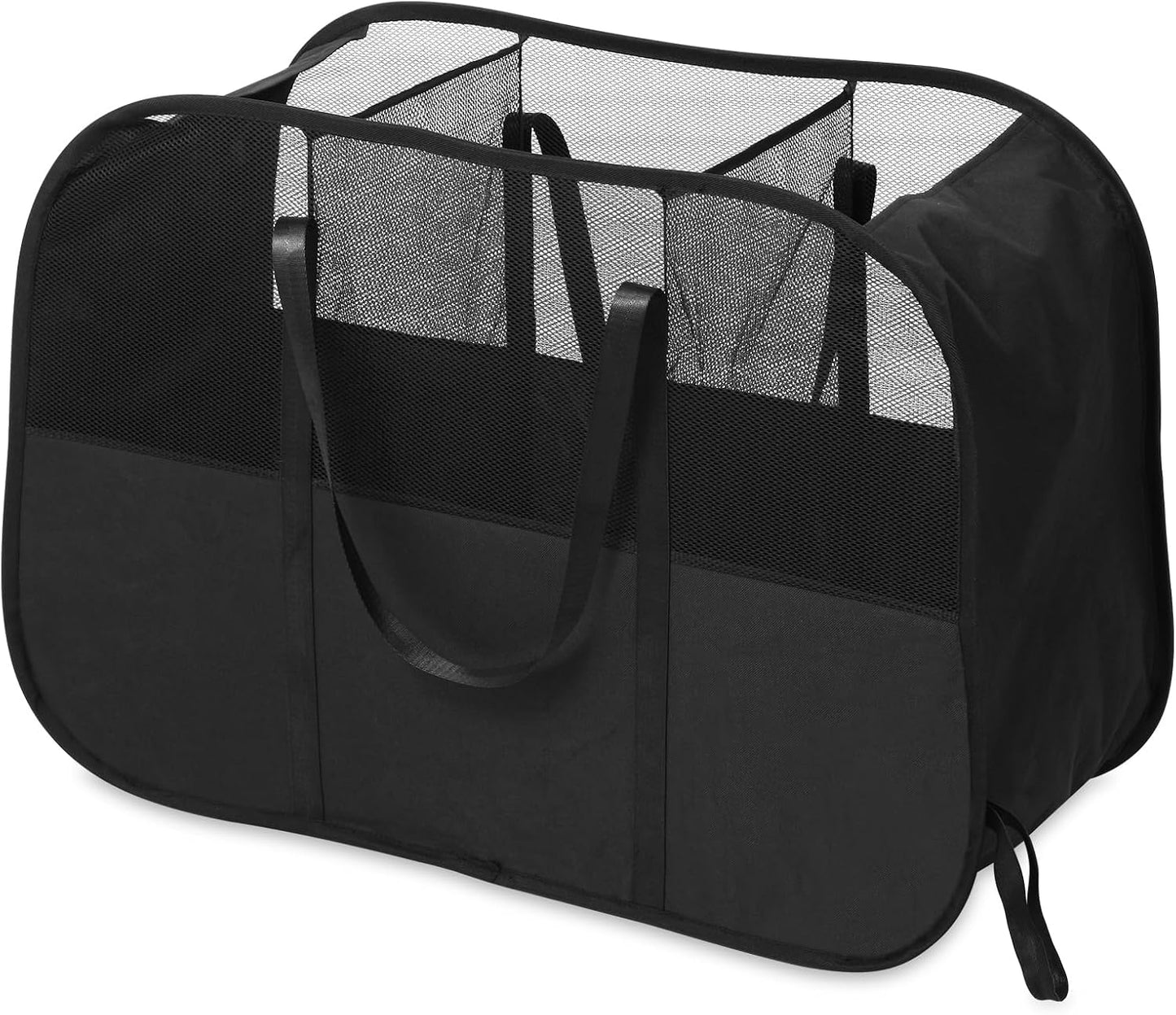Collapsible Laundry Baskets with 3 Compartment, 150L Tear-proof Pop Up Hamper, Foldable Laundry Basket with Tote Handles, Dirty Clothes Hamper for Laundry, Bedroom, Bathroom, Dorm Grey
