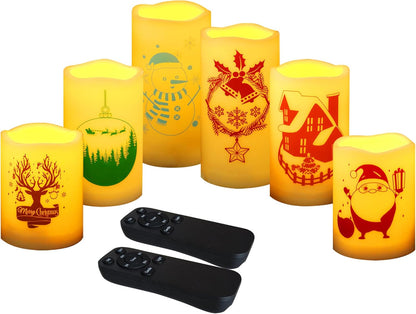 CANDLE CHOICE Waterproof Outdoor Battery Operated Flameless Candles with Remote Timer Plastic Flickering Fake Electric LED Pillars for Lantern Garden Wedding Christmas Decorations 3x4 Inches 3 PCS