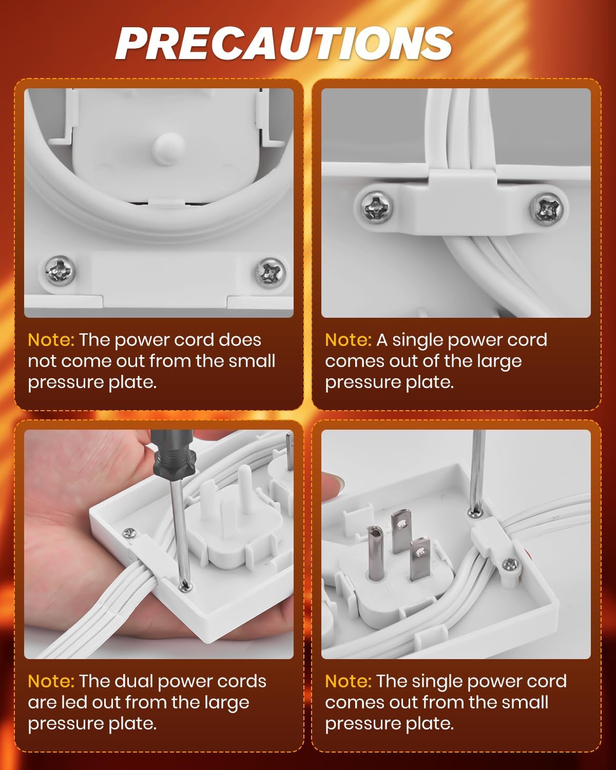 Saker Outlet Concealer Power Strip | 5ft Flat Plug Extension Cord with 3 Outlets,1625W | Universal Size Outlet Cover Baby Proofing | Cover Extension Cord for Kitchen, Home and Office
