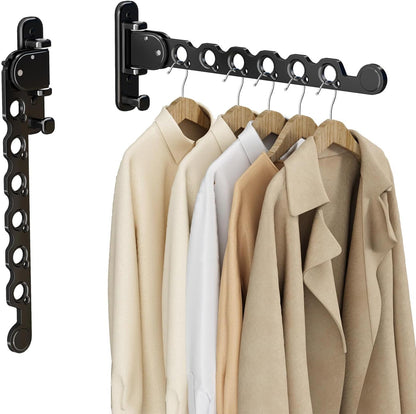 Wall Mounted Clothes Hanger Drying Folding Racks | Full 180° horizontal & vertical pivot