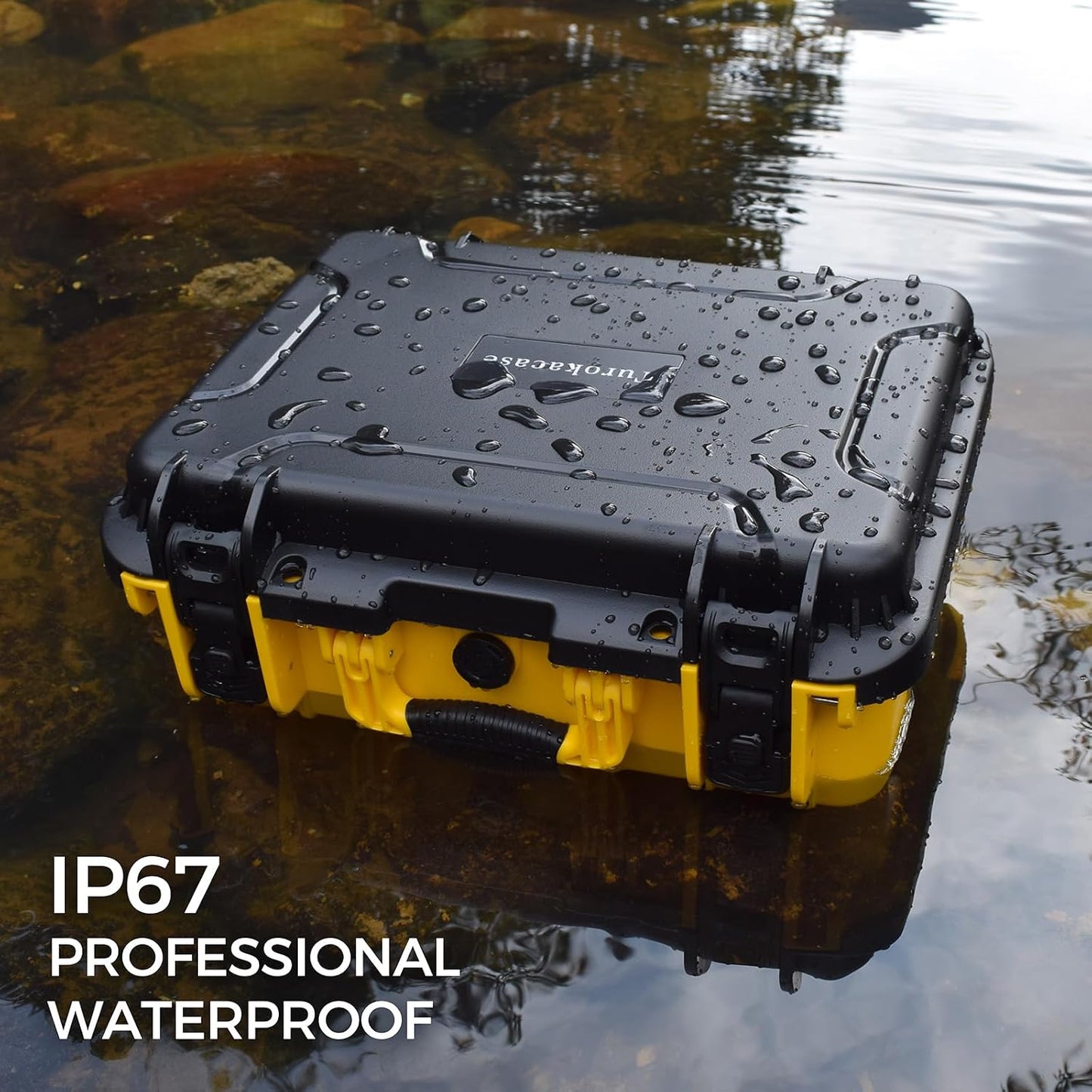 Case for Dewalt Battery – Waterproof Extra Large Hard Storage Box with 8 Adjustable One-Piece Molded Dividers, Heavy Duty Protective Organizer for Dewalt Battery and Charger