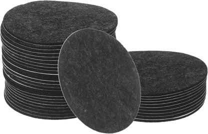 uxcell 32Pcs Non Slip Furniture Pads, 3" Round Self Adhesive Felt Bumpers Noise Reducing Furniture Feet Floor Protector for Chairs Tables Furniture Legs (White 0.2" Thick) - Colors B