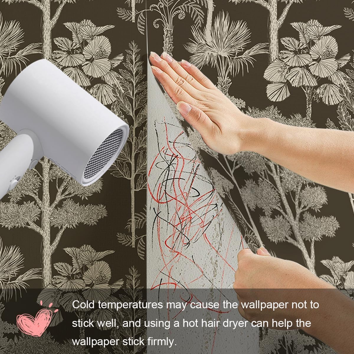 Safiyya Peel and Stick Wallpaper Beige Forest Contact Paper 17.3" x 118" Vintage Tree Wall Paper Renter Friendly Self Adhesive Removable Wallpaper for Bathroom Vinyl Off-White