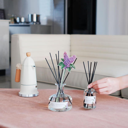 Reed Diffuser Set for Bathroom & Home, Long Lasting Essential Oil Aroma, Glass Bottle Home Fragrance with Sticks, Ideal Gift for Woman, 9.85oz (280ml) (Vanilla Cream)