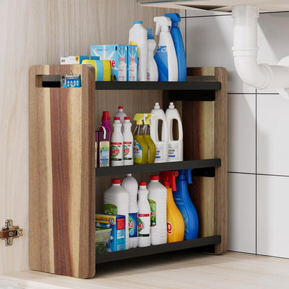 Bathroom Counter Organizer,Bathroom Counter Shelf,Bathroom Organizers,Under Sink Organizer,Cologne Organizer For Men,Colognes Stand,Cologne Cabinet,Vanity Shelf(Black 2 Tier)