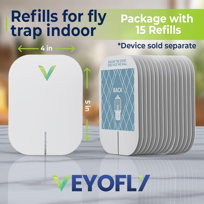 VEYOFLY Fruit Fly Traps for Indoors (2 Device + 4 Refills), Gnat Trap Indoor Plug in, Bug Traps, Flying Insect Trap, Gnat Traps for House Indoor, Fly Trap Indoor for Home Bug Light, Gnats Catcher