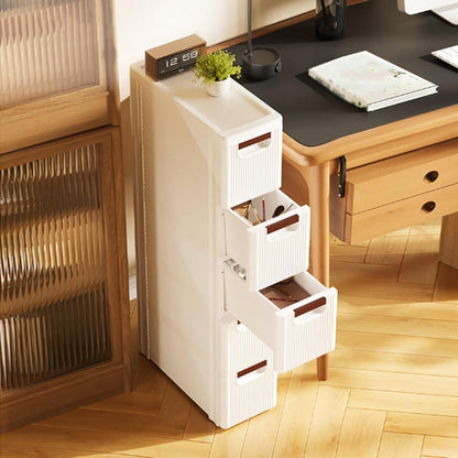 3 Drawers Slim Bathroom Storage Cabinet,Narrow Plastic Storage Cart,Rolling Dresser on Wheels for Bedroom,Living Room,Bathroom,Kitchen