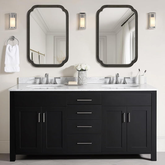 WallBeyond Full Length Mirror Wall Mounted 65"x22", Rustic Wooden Frame Floor Mirror, Large Full Body Mirror for Bedroom, Leaning or Hanging Against Wall, Natural