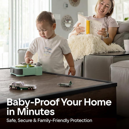 Premium 12ft Edge Protector for Baby, Odorless Foam Cushion with Strong Adhesive Tape, Non-Toxic to Baby Proof Corners and Edges, Wall Corner Protector & Desk Edge Cushion White
