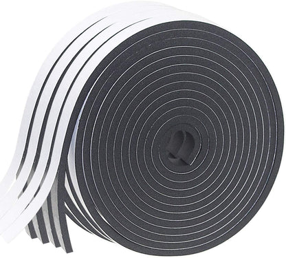 Weather Stripping Door Seal Strip for Doors and Windows, 1In x 1/8In x 33Ft x 2 Roll Foam Insulation Tape Self Adhesive,Sound Proof,Weatherstrip,Pipe Cooling, Air Conditioning Seal Strip - Colors A